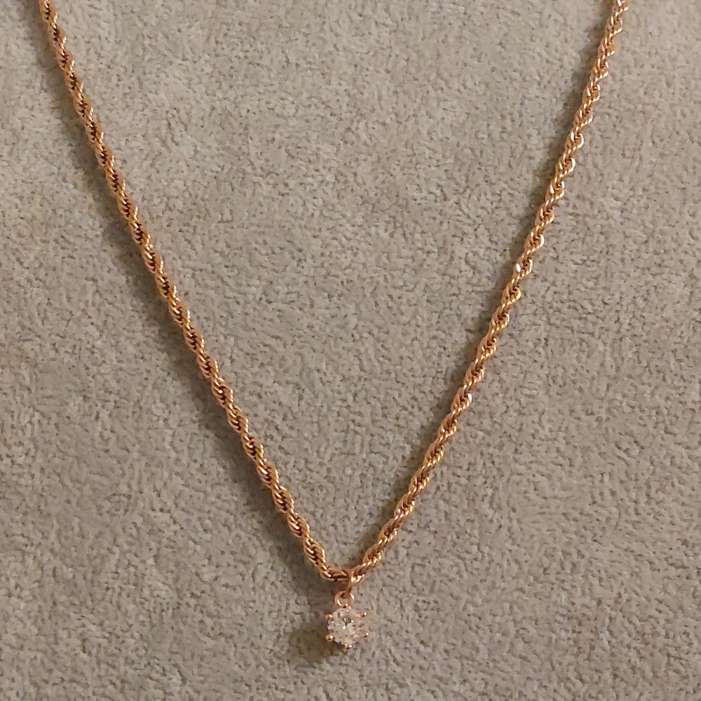 Women Rope Crystal Necklace